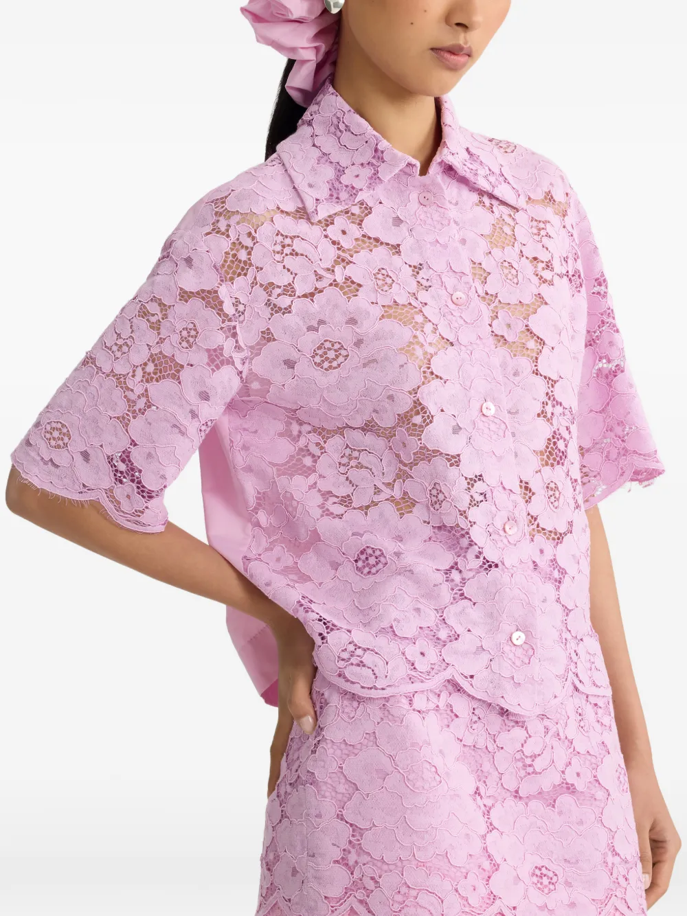 Patou Kanten blouse Roze