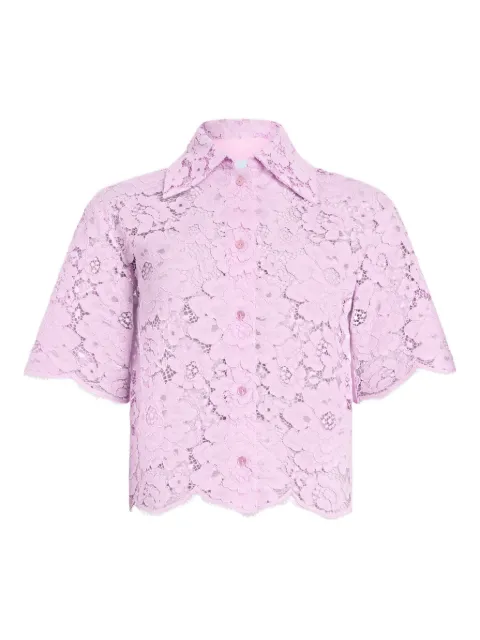 Patou camisa de encaje con manga corta