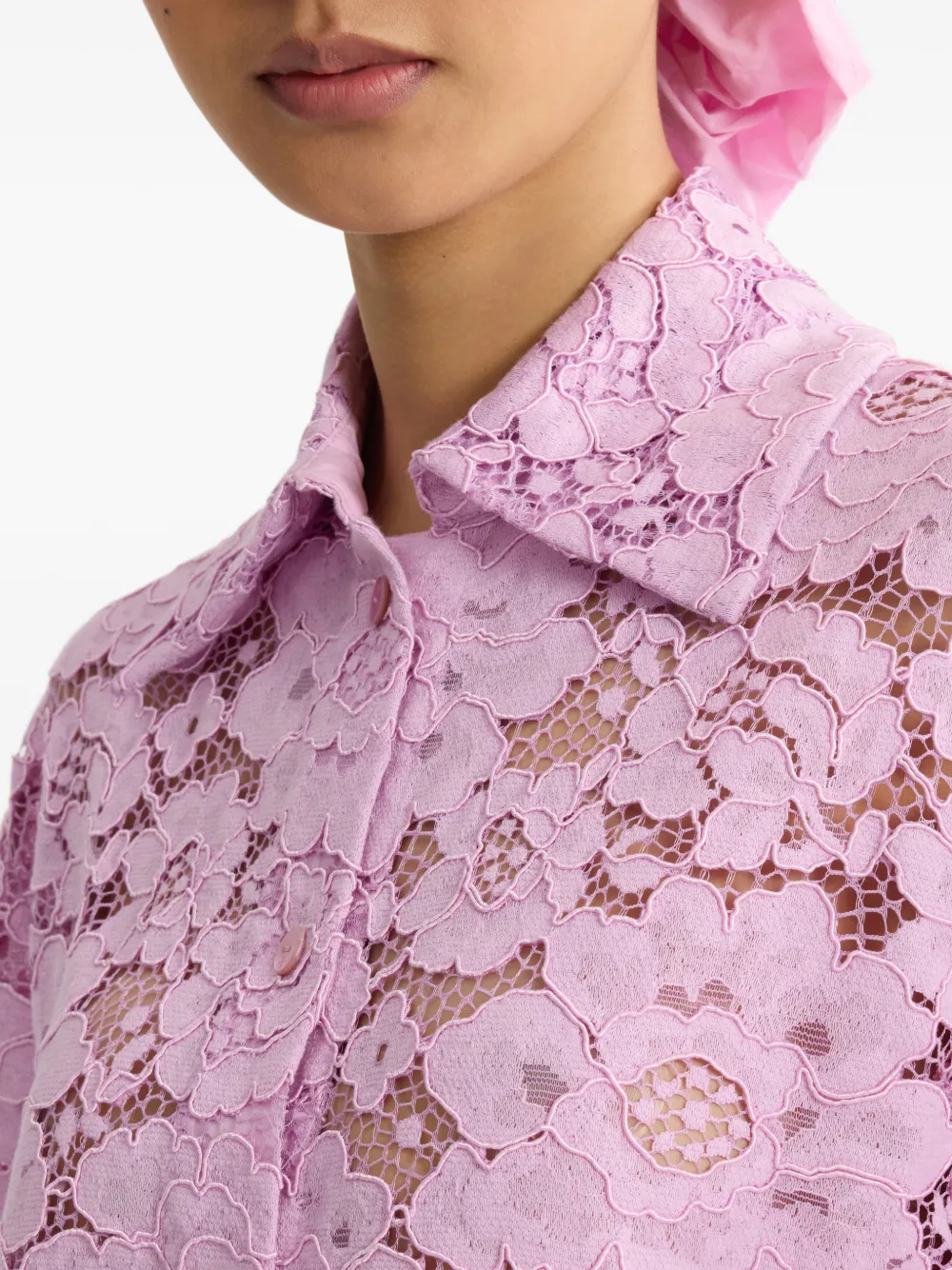 Patou Kanten blouse Roze
