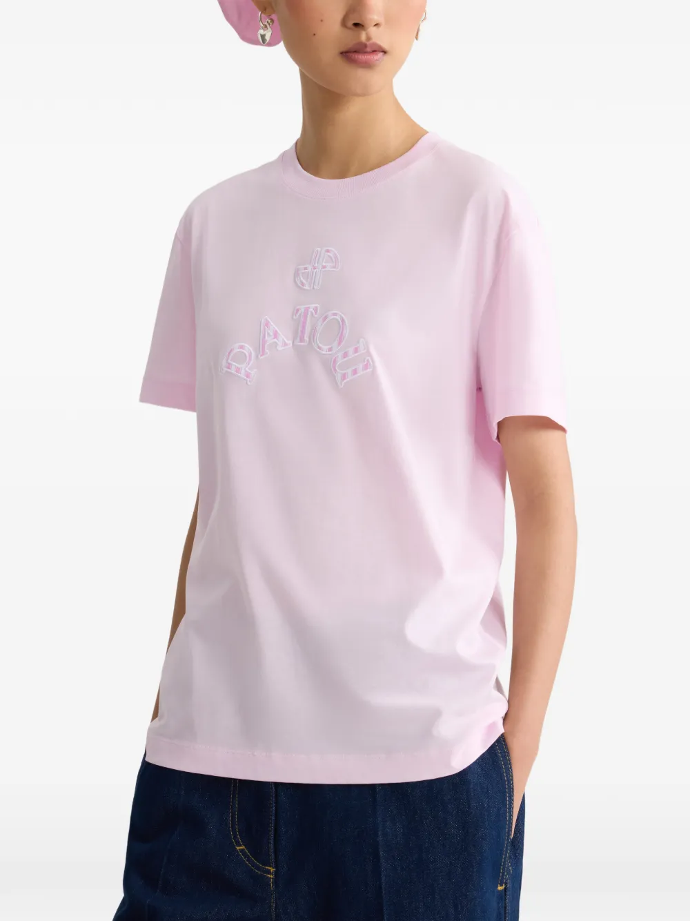 Patou T-shirt met logo Roze