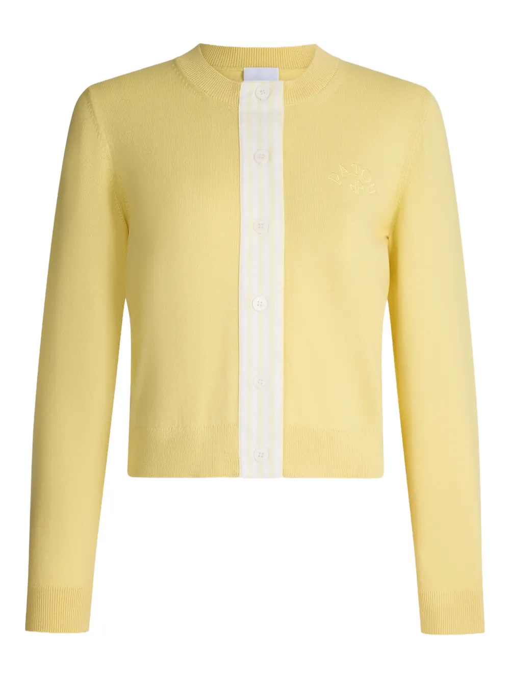 Patou Cardigan con dettaglio a righe - Giallo