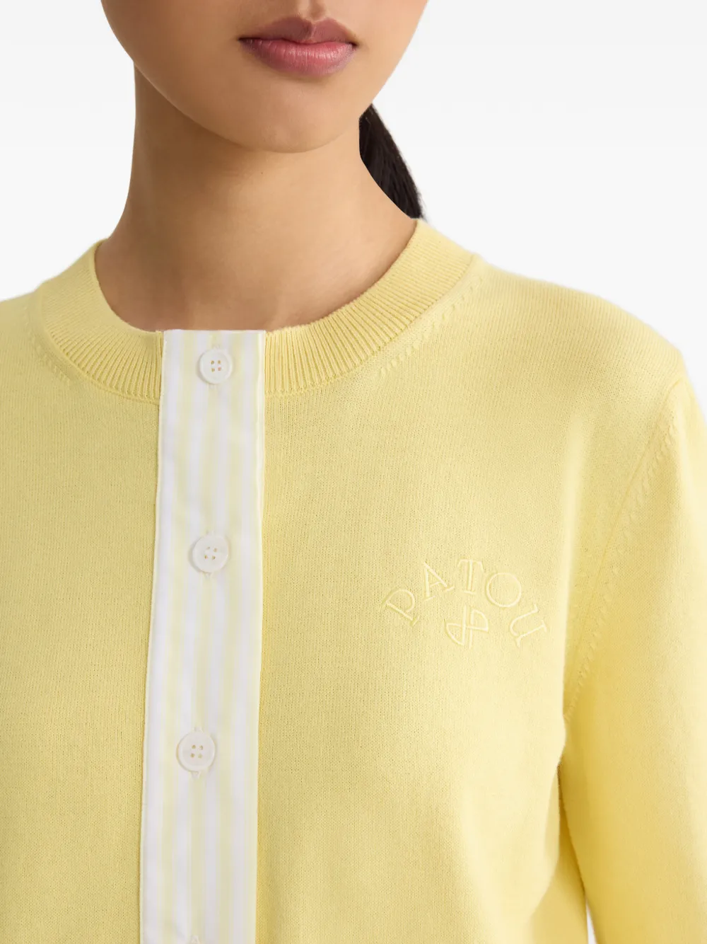 Patou Vest met gestreept detail Geel
