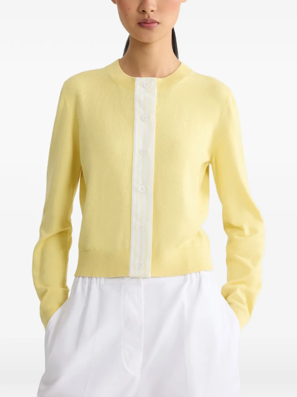 Patou Vest met gestreept detail Geel