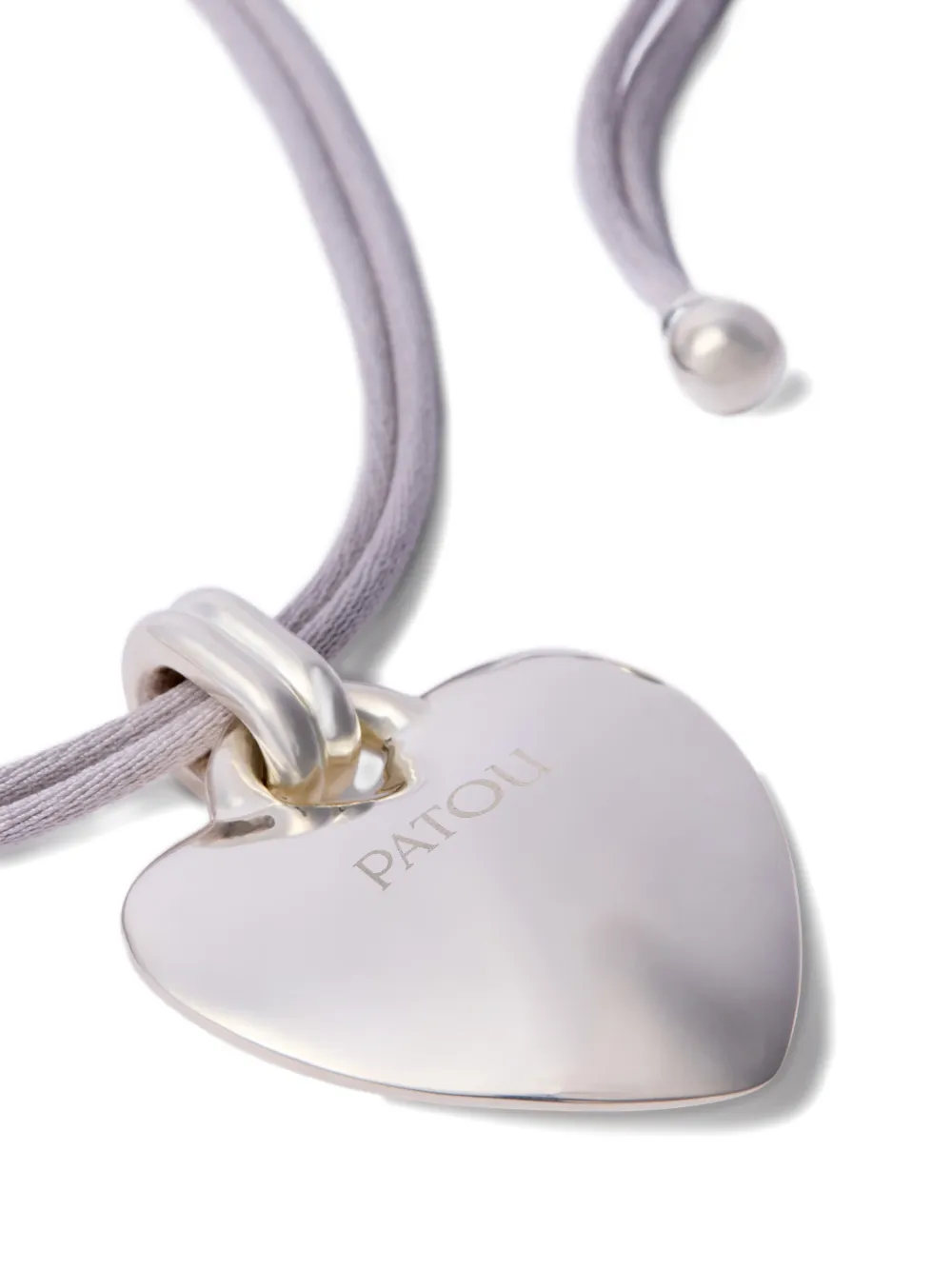  Patou Heart Drawstring Necklace - Silver 
