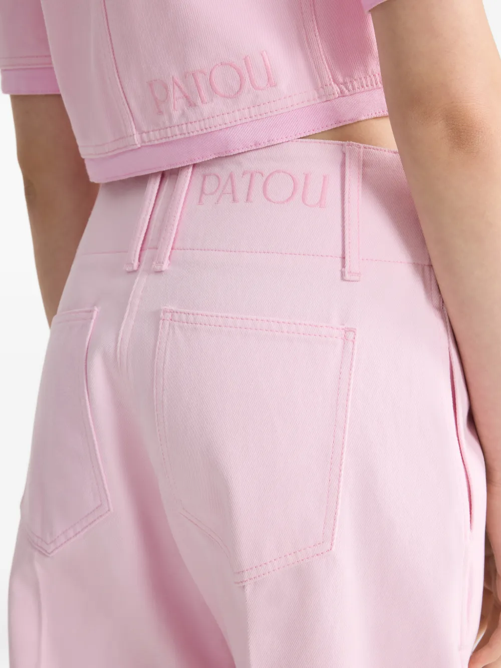 Patou Broek met riemlussen Roze