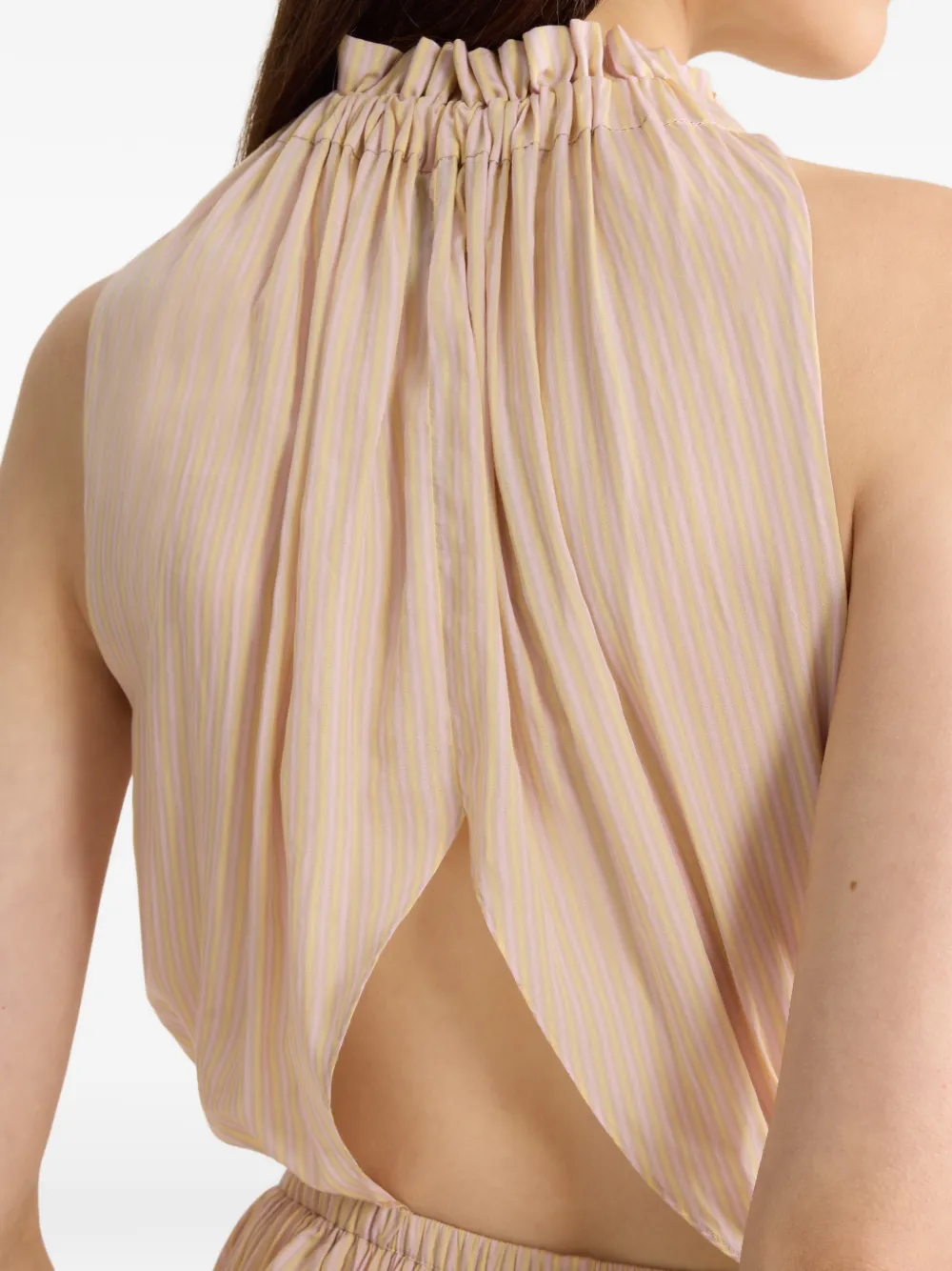 Patou Maxi-jurk met halternek Beige