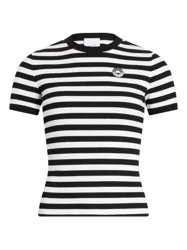 Patou Striped-pattern T-shirt in White