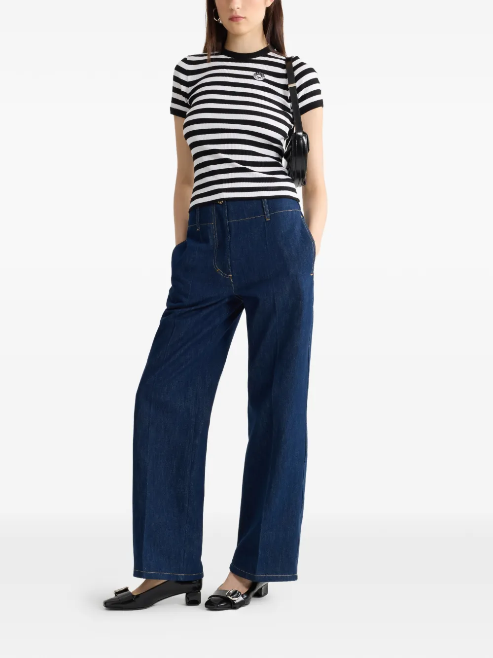 Patou Gestreept T-shirt Wit