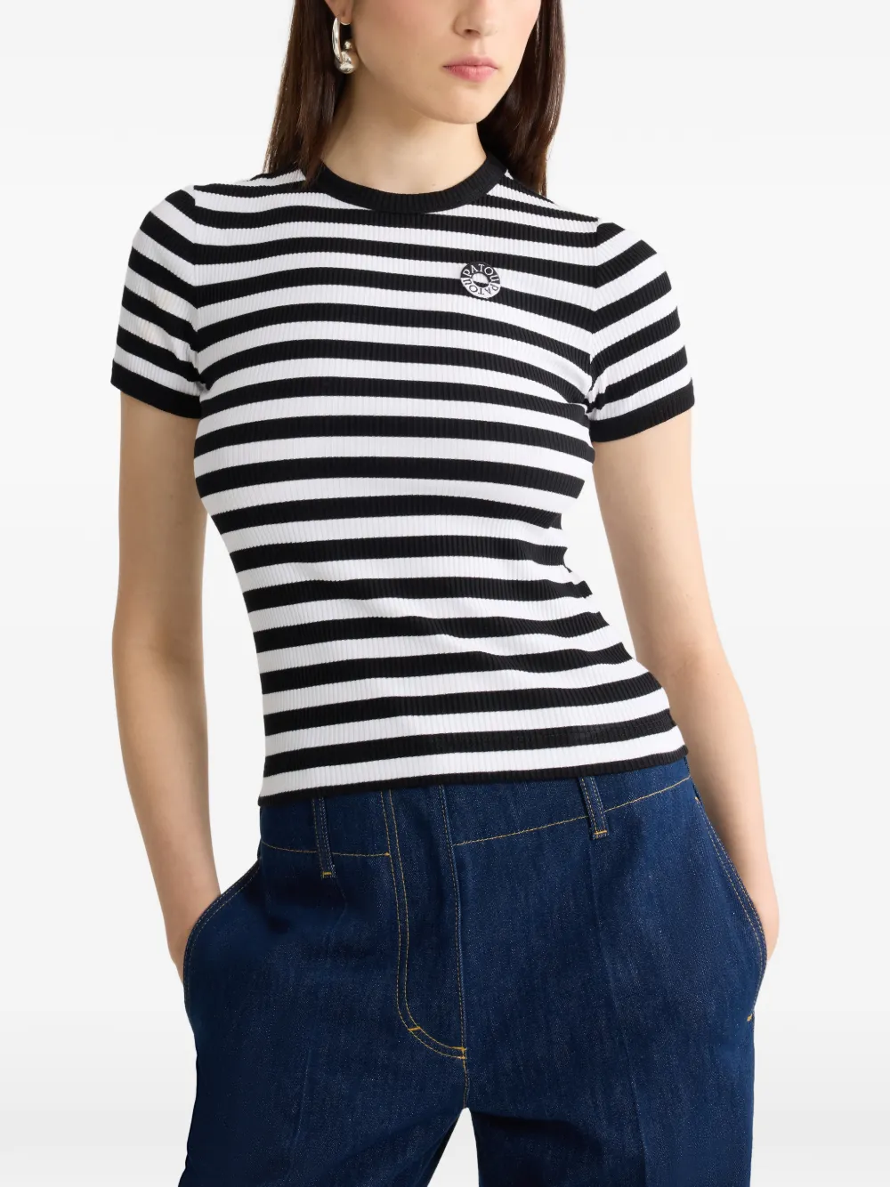 Patou Gestreept T-shirt Wit