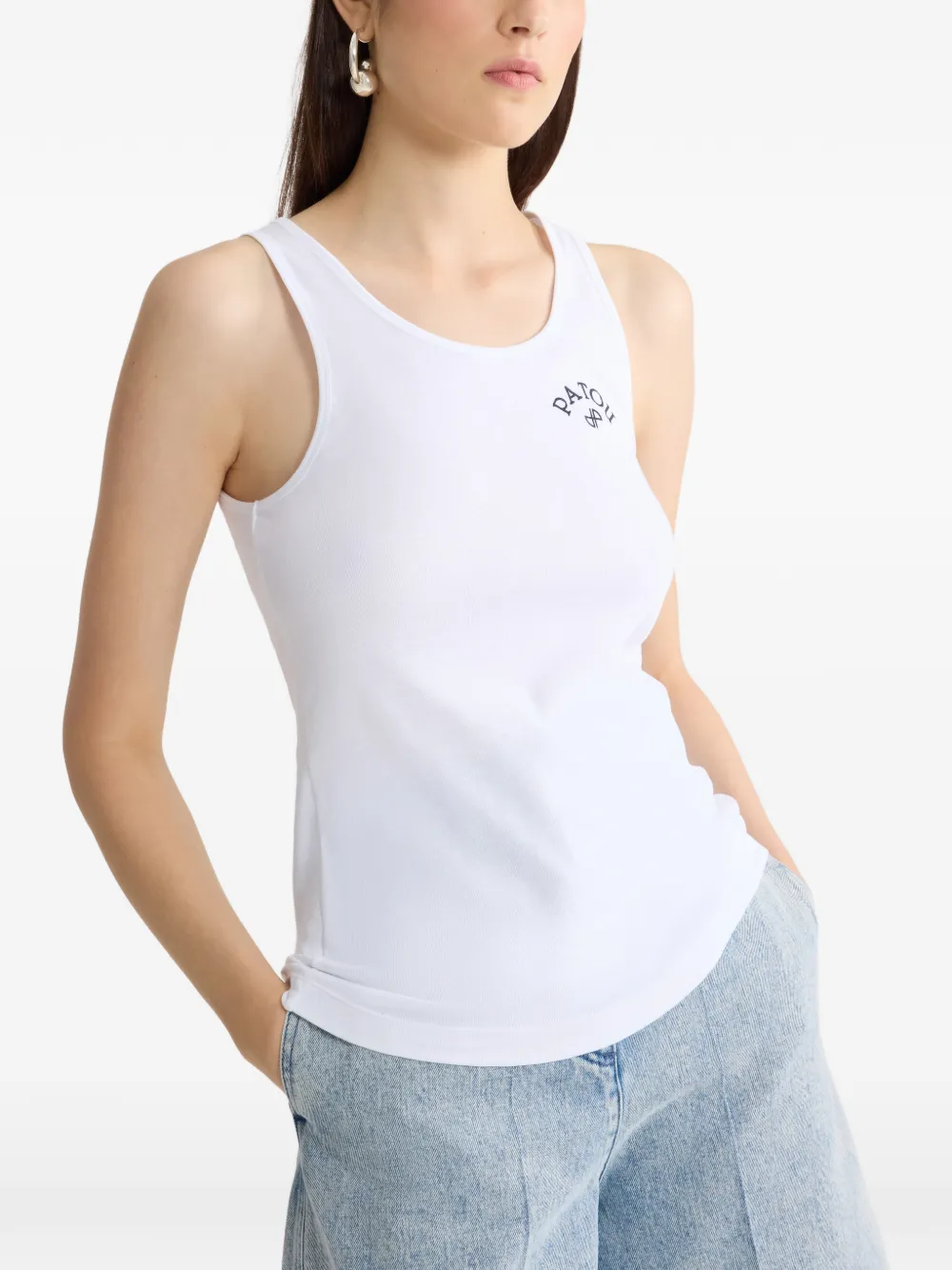 Patou Tanktop met logoprint Wit
