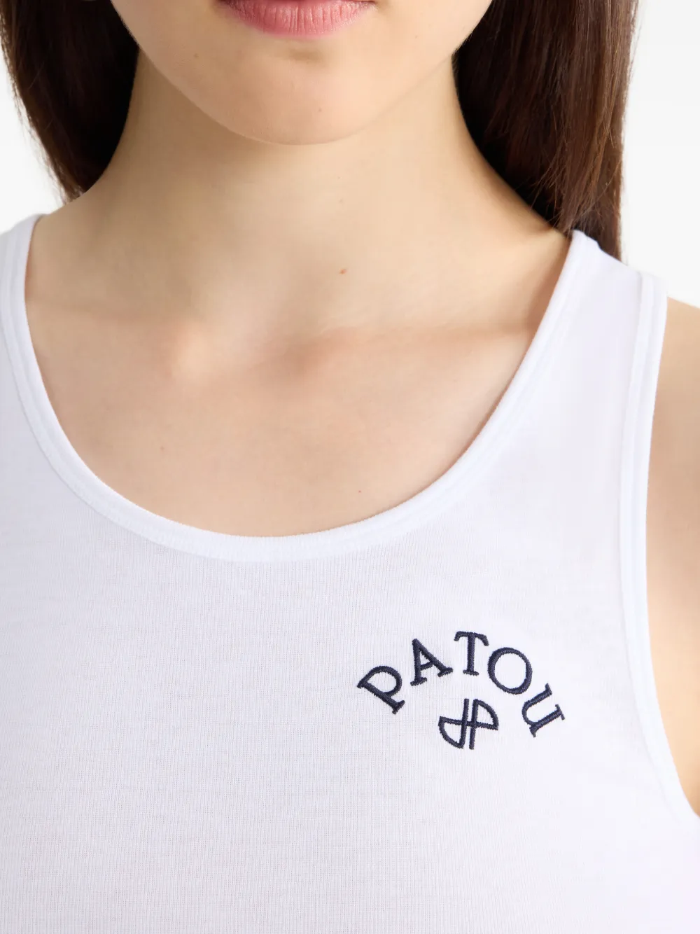 Patou Tanktop met logoprint Wit