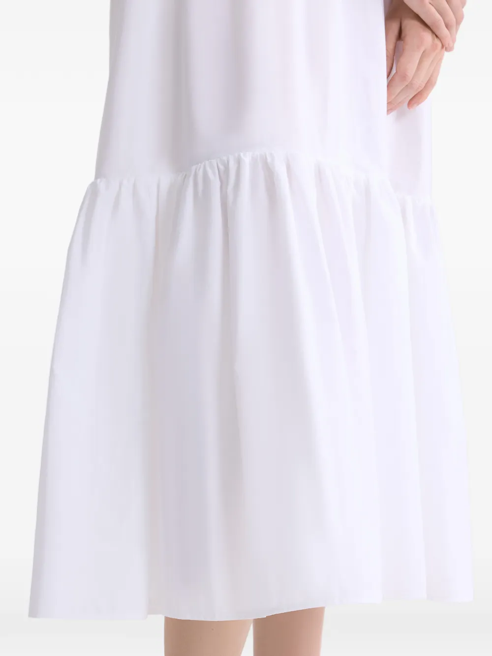 Patou Midi-jurk met korte mouwen Wit