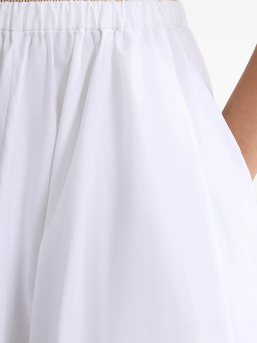Patou Alijn-maxi rok met elastische taille Wit