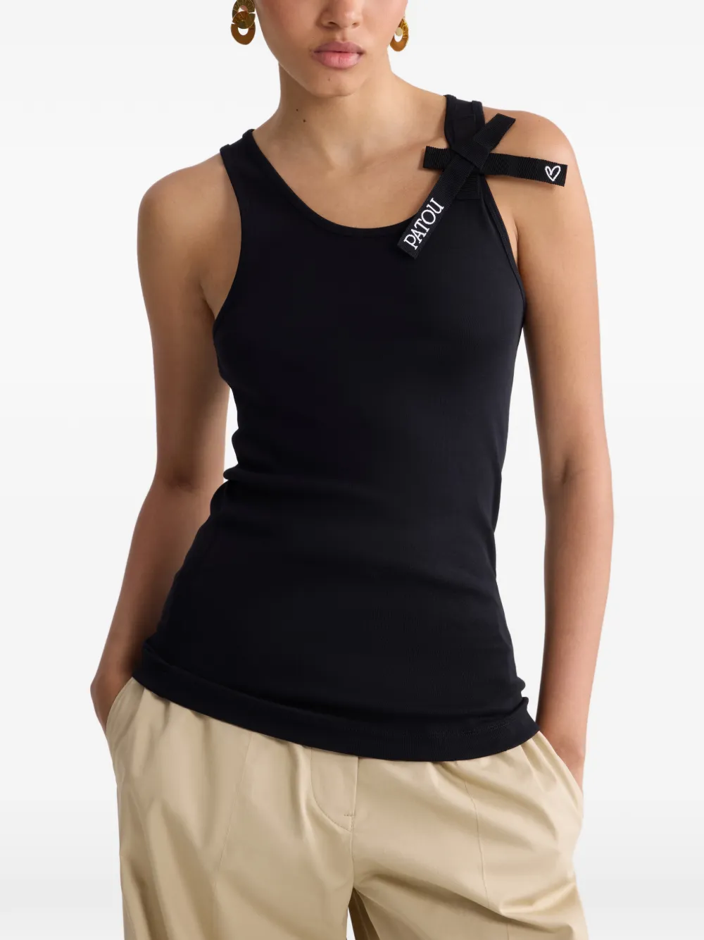 Patou Tanktop met logo Zwart