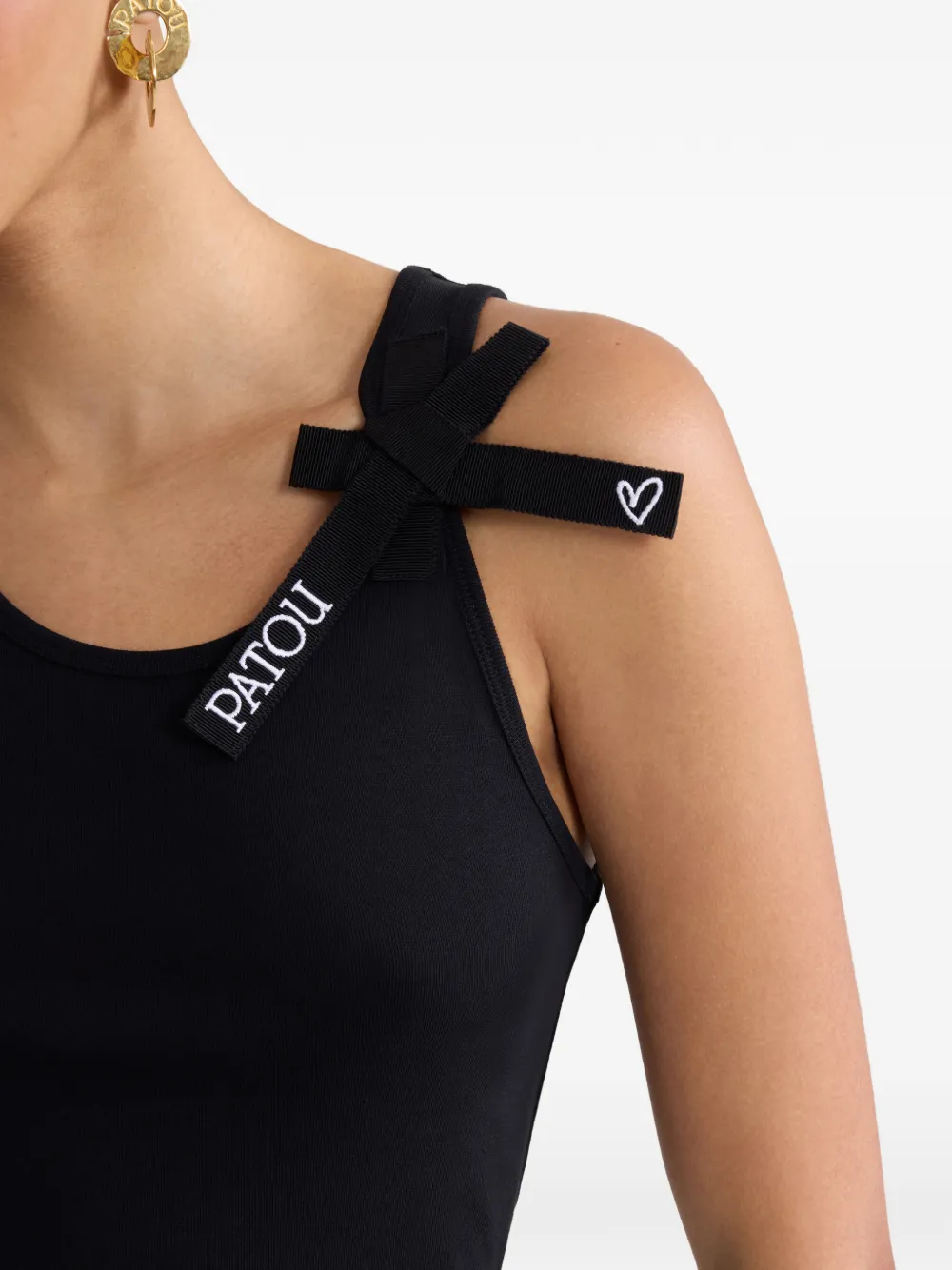 Patou Tanktop met logo Zwart