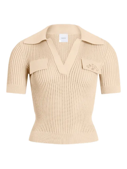 Patou embroidered-logo top