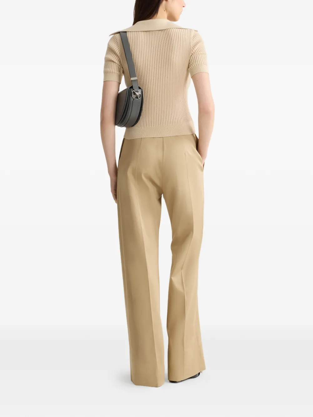 Patou Embroidered-logo Top - Neutrals 