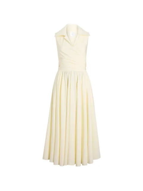 Patou draped striped midi dress