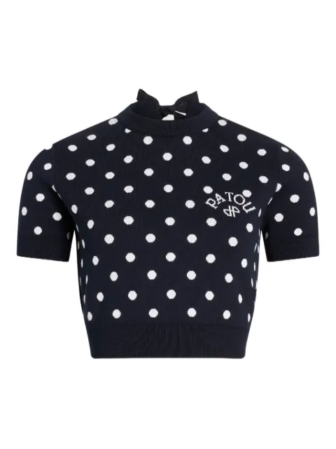 Patou polka-dot knitted T-shirt