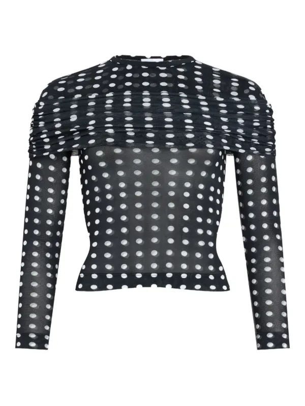 Patou Polka-dot Blouse in Black