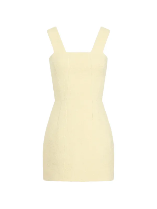 Patou Strap Mini Dress in Yellow