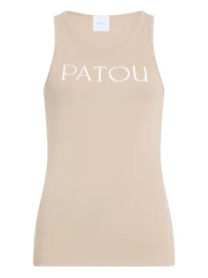 PATOU イエロー タンクトップ XSサイズ Patou | パトゥ オーガニックコットン タンクトップ
