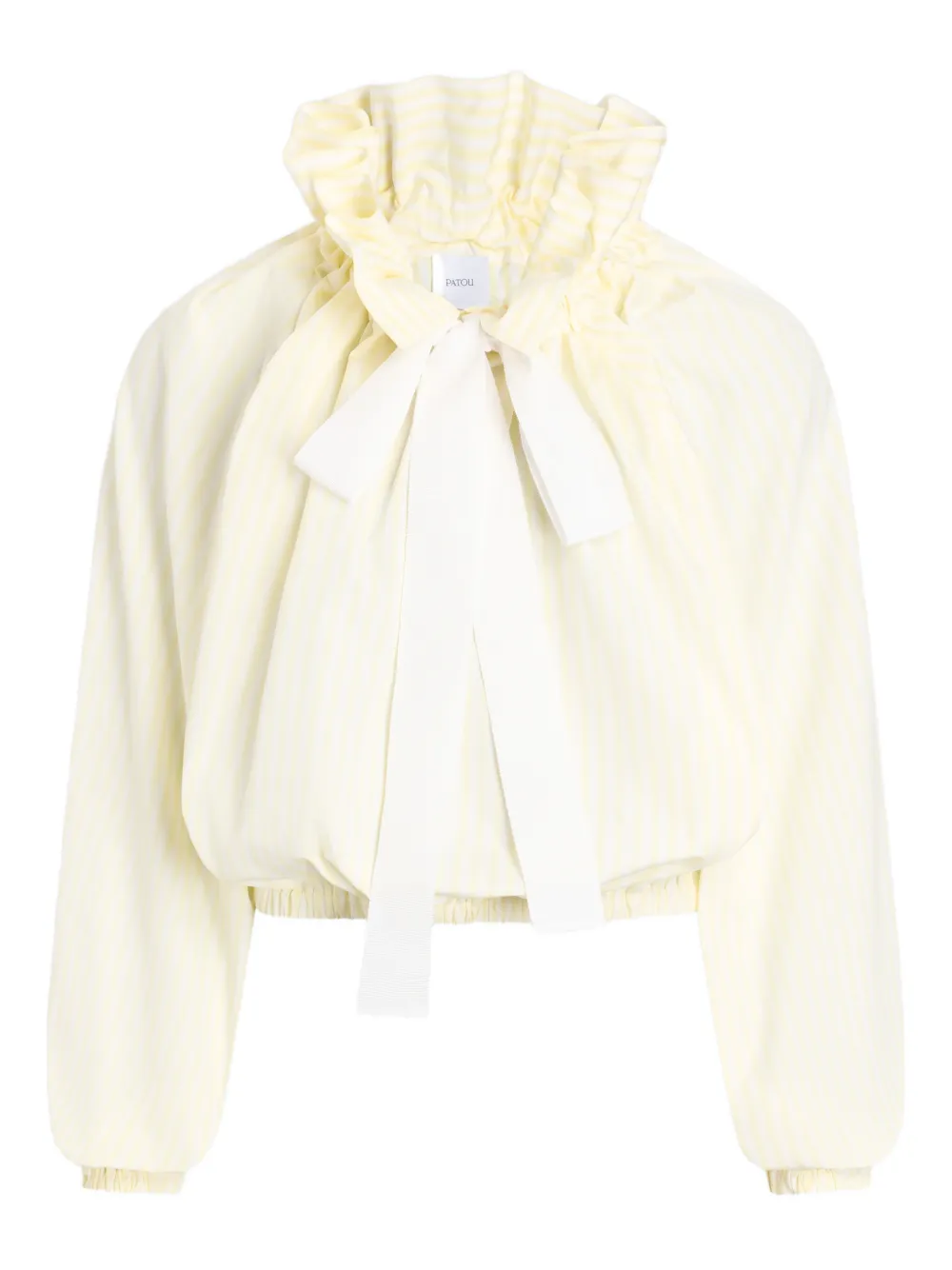 Patou Top a righe con ruches - Giallo