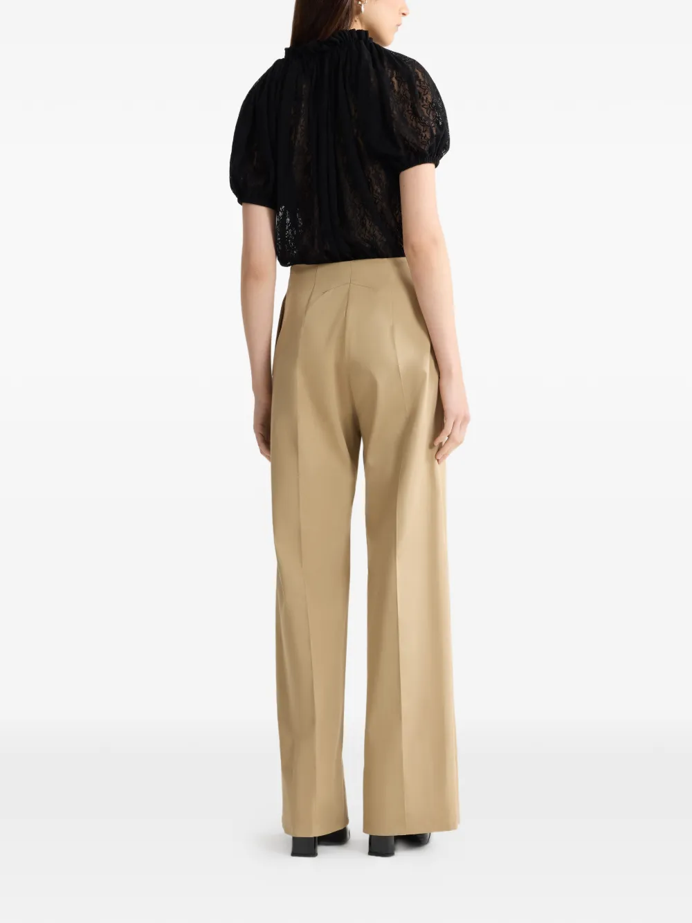 Patou Blouse met kant Zwart