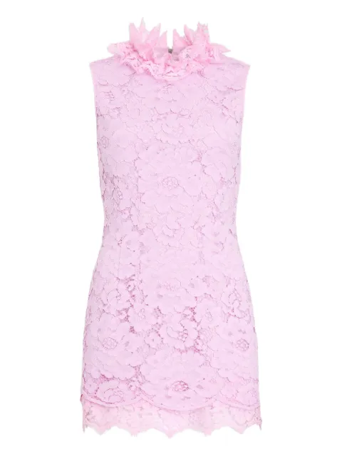 Patou floral high-neck mini dress