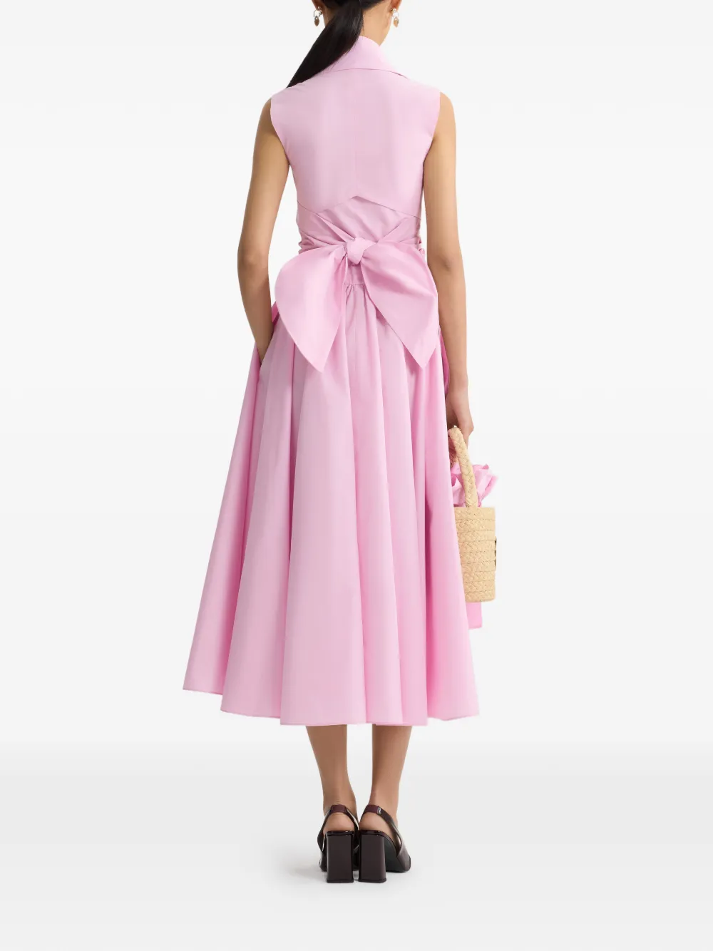 Patou Gedrapeerde midi-jurk Roze