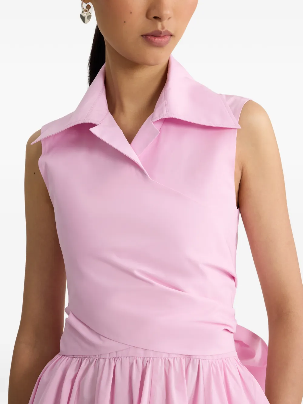 Patou Gedrapeerde midi-jurk Roze