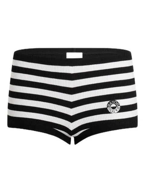 Patou shorts de canalé con motivo de rayas