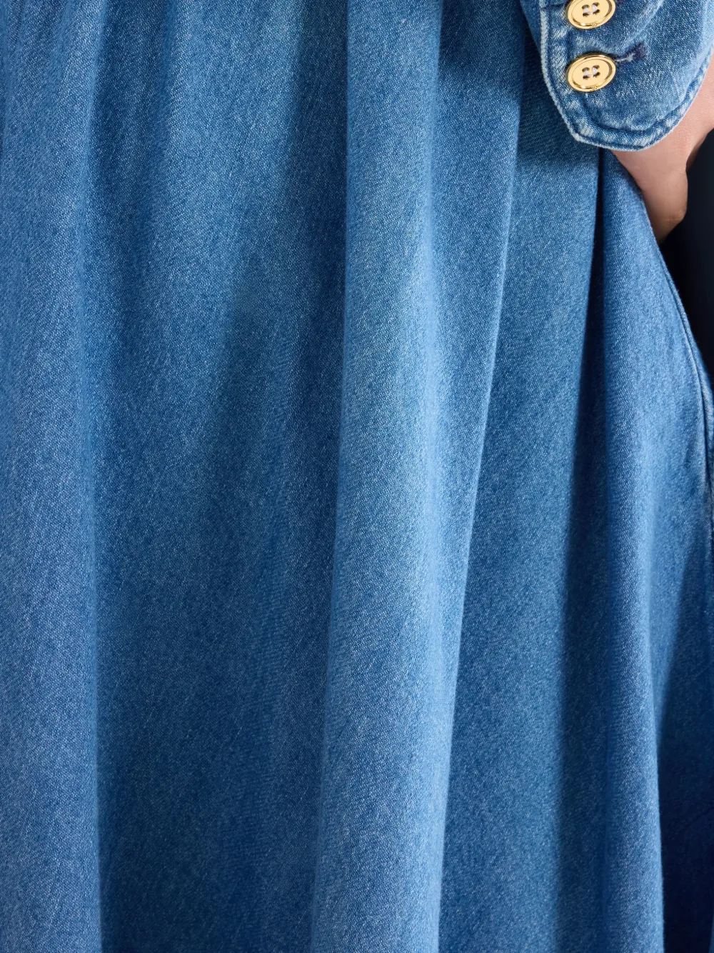 Patou A-lijn maxi-rok met knopen Blauw