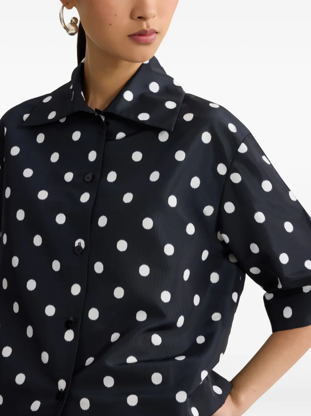 Patou Blouse met stippen Zwart