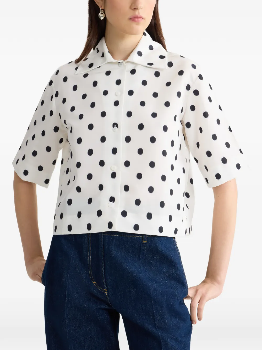 Patou Blouse met stippen Wit