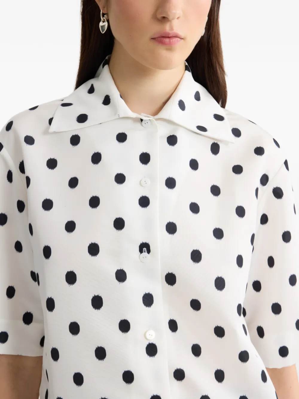 Patou Blouse met stippen Wit