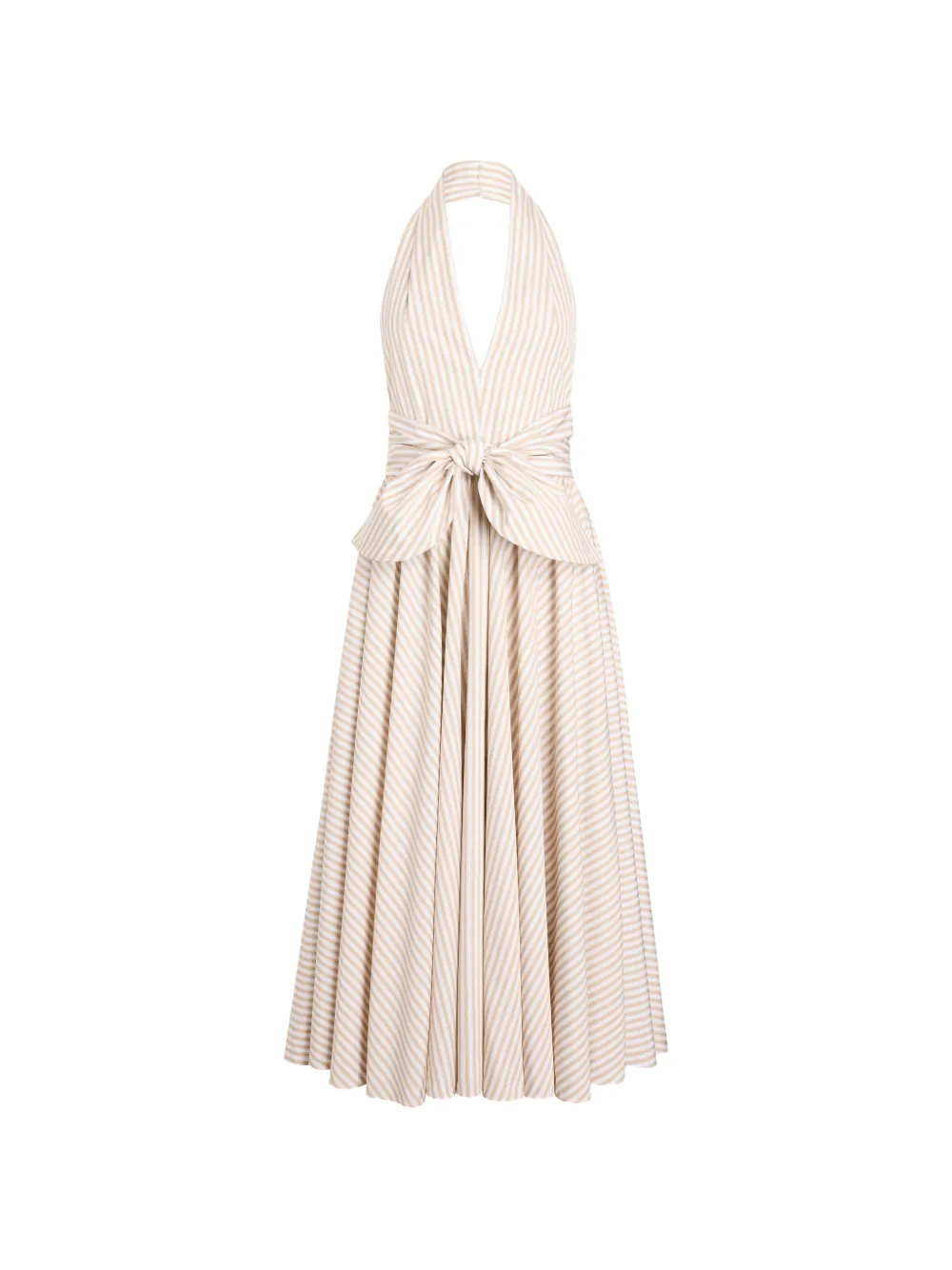 Patou Midikleid mit Neckholder - Nude