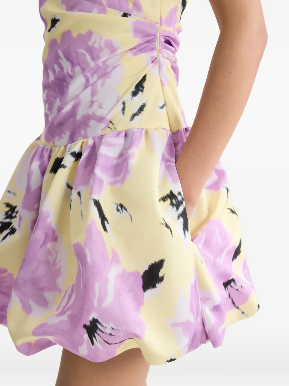 Patou Asymmetrische mini-jurk Geel