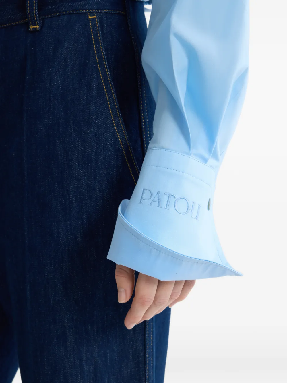Patou Cropped blouse Blauw
