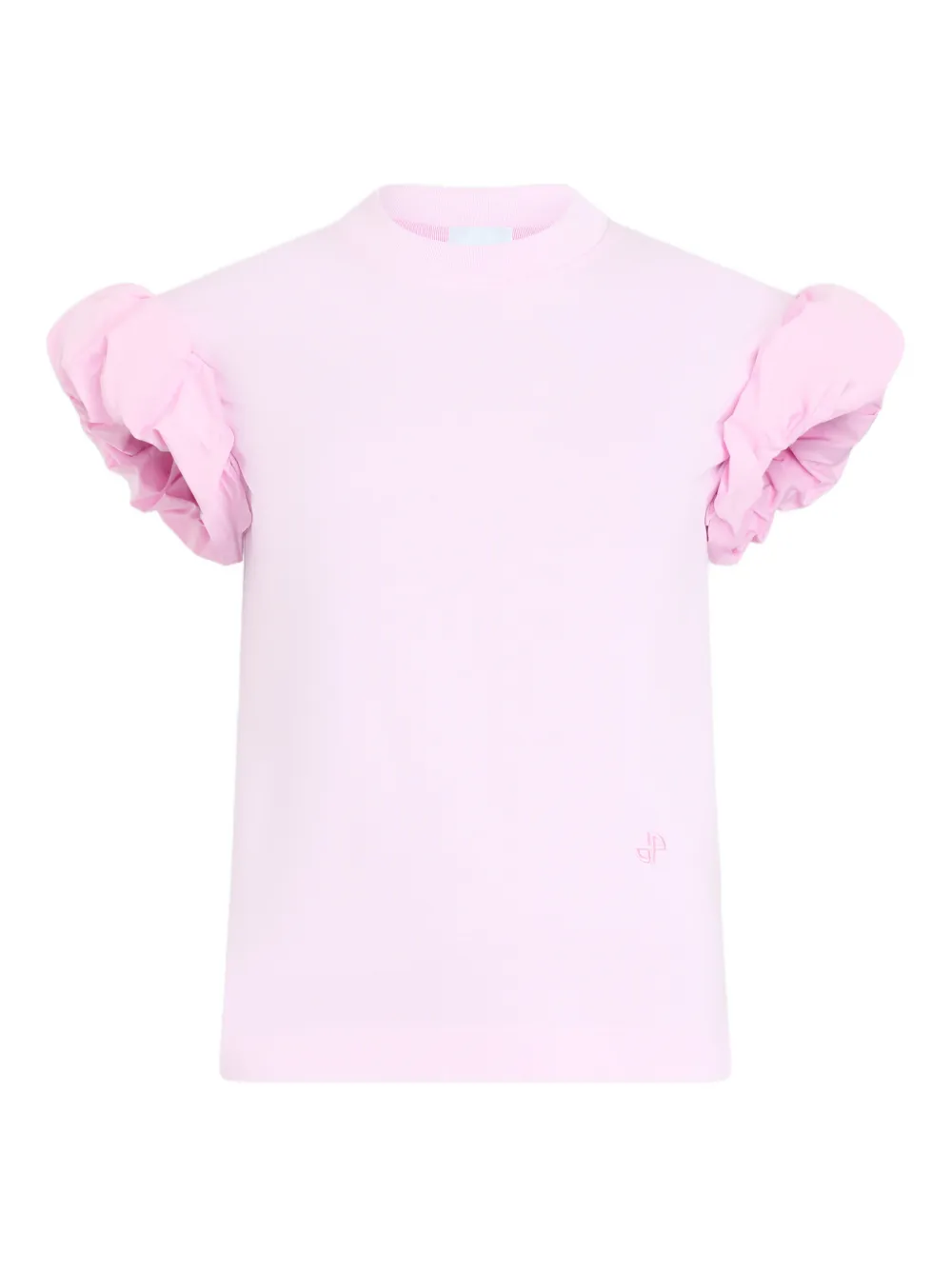 Patou T-shirt con maniche in faille - Rosa