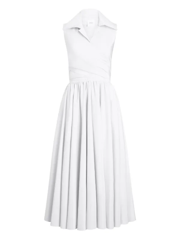 Patou Draped Midi Dress - White