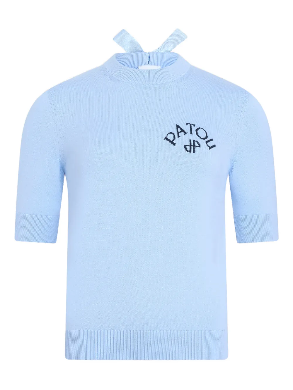 Patou Maglione a maniche corte con fiocco - Blu