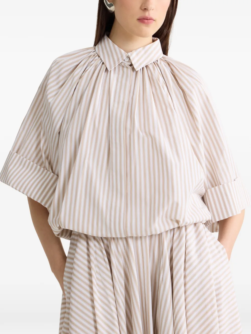 Patou Gestreept blouse Beige