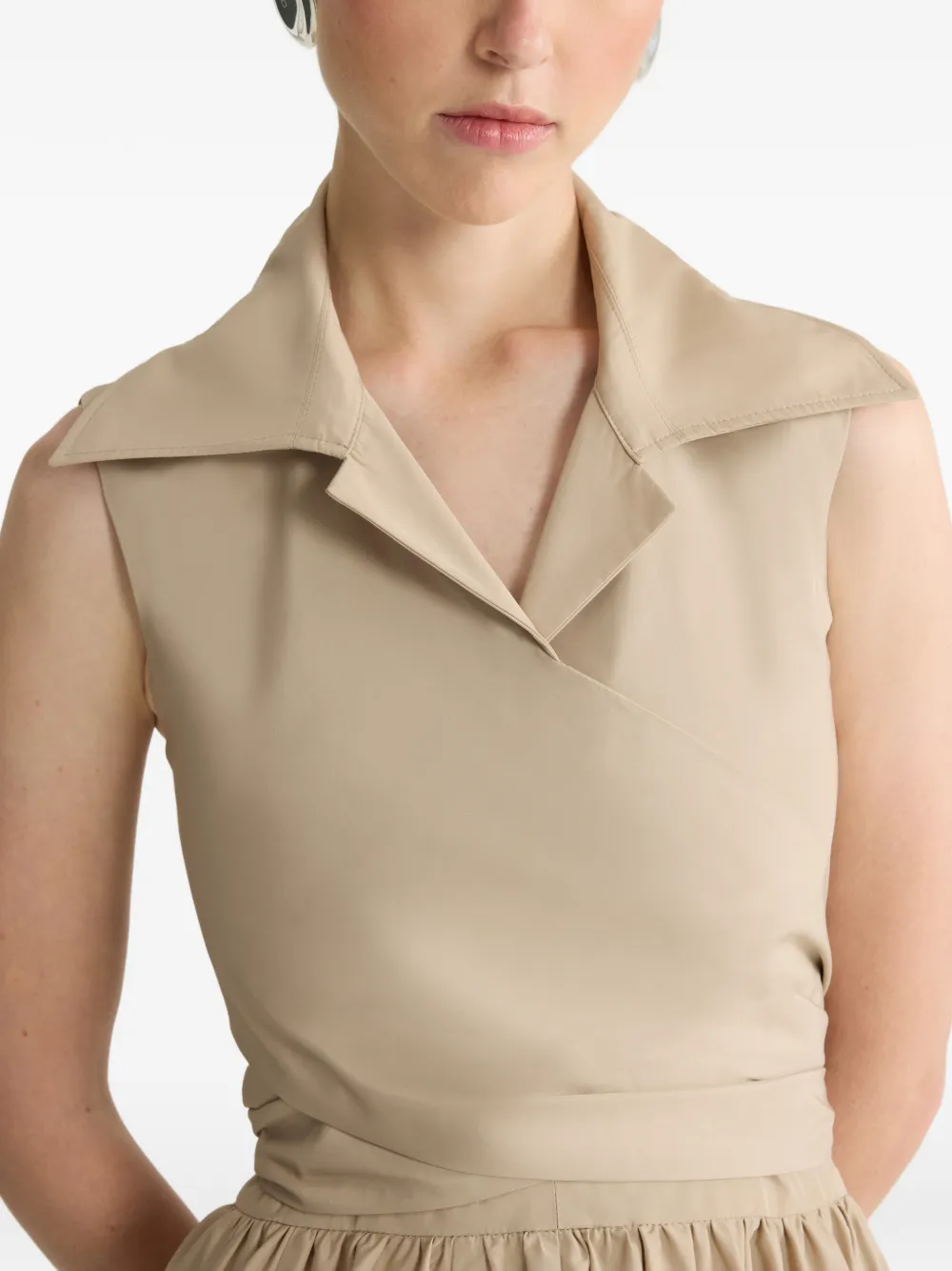 Patou Gedrapeerde midi-jurk Beige