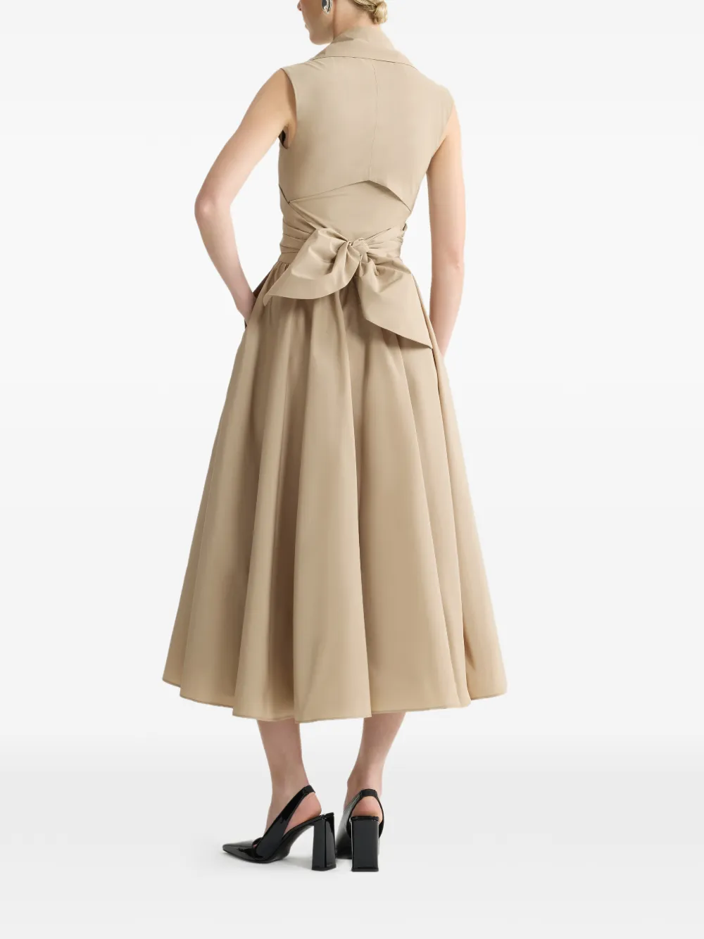 Patou Gedrapeerde midi-jurk Beige