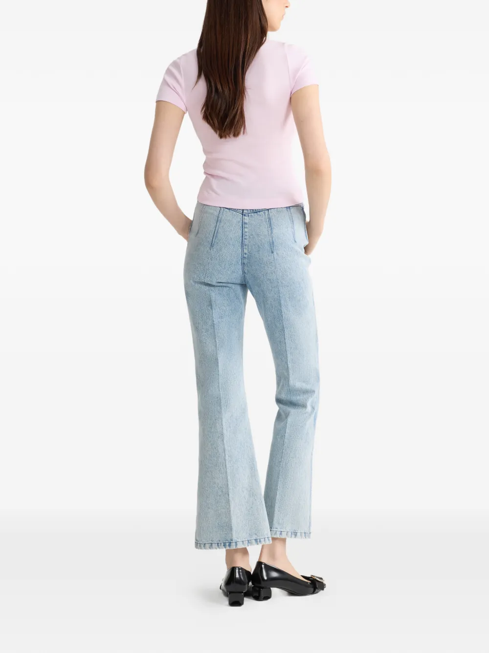Patou T-shirt met geborduurd logo Roze