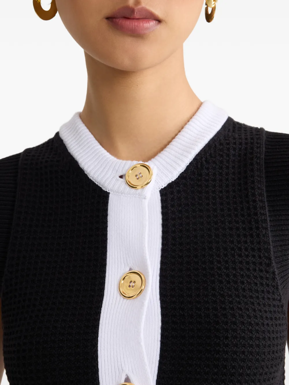 Patou Mini-jurk met textuur Zwart