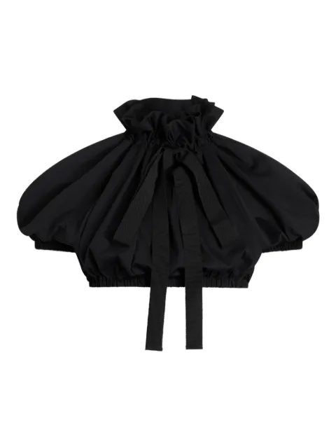 Patou ruffled cropped top