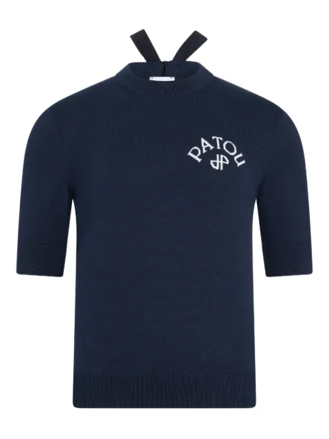 Patou Trui met strikdetail en korte mouwen