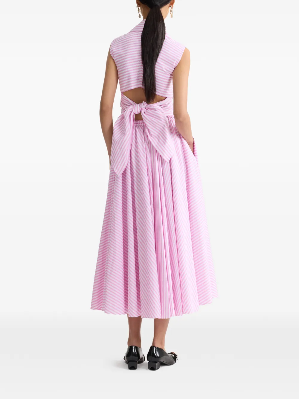 Patou Elastische midi-rok met strepen Roze